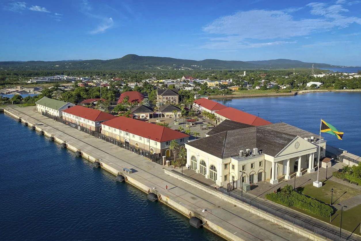 The historic cruise port town of Falmouth, Jamaica